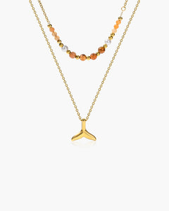 Timeless Gold Fish Tail Necklace-AriaEcho Jewelry