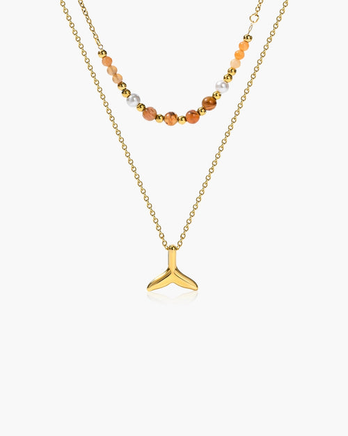 Timeless Gold Fish Tail Necklace-AriaEcho Jewelry