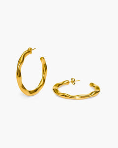 Timeless Hammered Hoops-AriaEcho  Jewelry