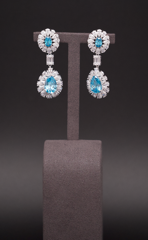 Éclatant Aquamarine Drop Earrings-AriaEcho Jewelry