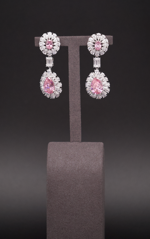 Éclatant Pink Drop Earrings