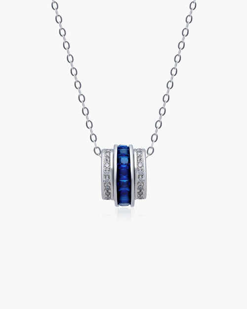 Éclatant Tanzanite Circular Necklace-AriaEcho Jewelry