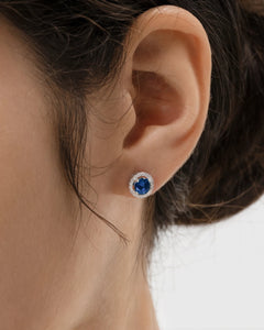 Éclatant Sapphire Round Studs