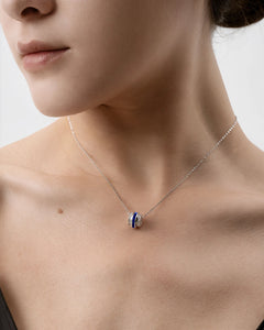 Éclatant Tanzanite Circular Necklace-AriaEcho Jewelry