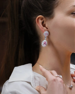 Eclatant Pink Drop Earrings-AriaEcho Jewelry