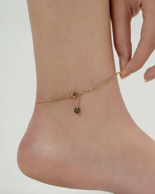 Timeless Single Zircon Anklet-AriaEcho Jewelry