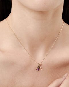 Féerique Purple Deer Necklace- AriaEcho Jewelry