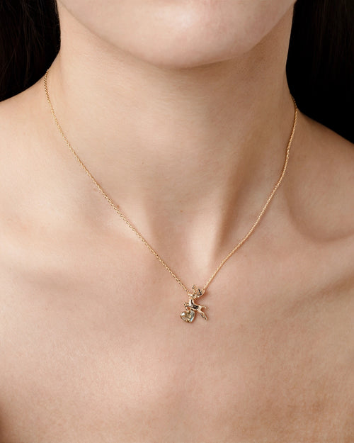 Féerique Yellow Deer Necklace - AriaEcho Jewelry