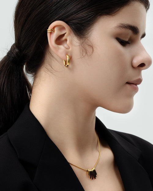 Timeless Dual-Layer Ear Clip-AriaEcho Jewelry