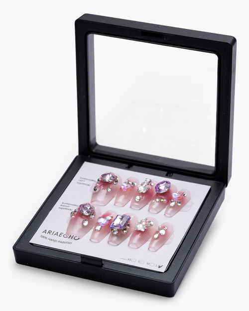 Long Cheek Violet Nail - AriaEcho Jewelry