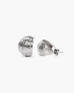 Timeless Silver Textured Hoops-AriaEcho Jewelry