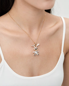 Féerique White Big Bunny Necklace - AriaEcho Jewelry