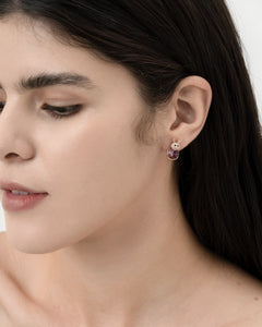 Féerique Pink-Purple Bunny Earrings- AriaEcho Jewelry