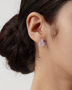 Éclatant Pink Short Studs-AriaEcho Jewelry