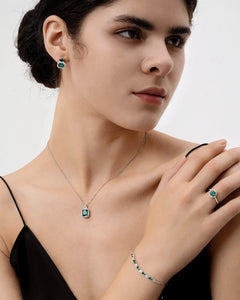 Emerald Square Earrings - AriaEcho Jewelry