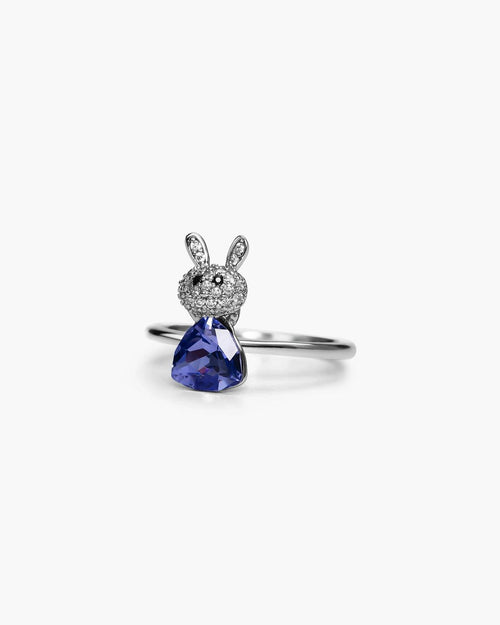 Féerique Dark Blue Bunny Ring- AriaEcho Jewelry