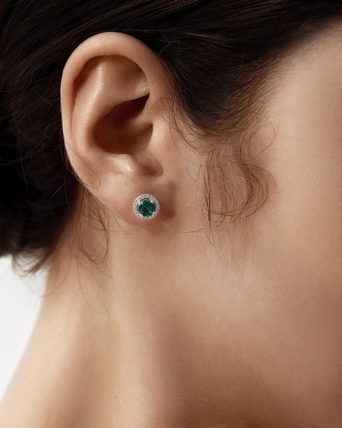 Emerald Studs-AriaEcho Jewelry