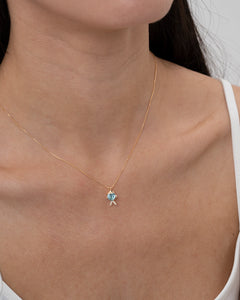 Collier Poisson Bleu Clair Feerique