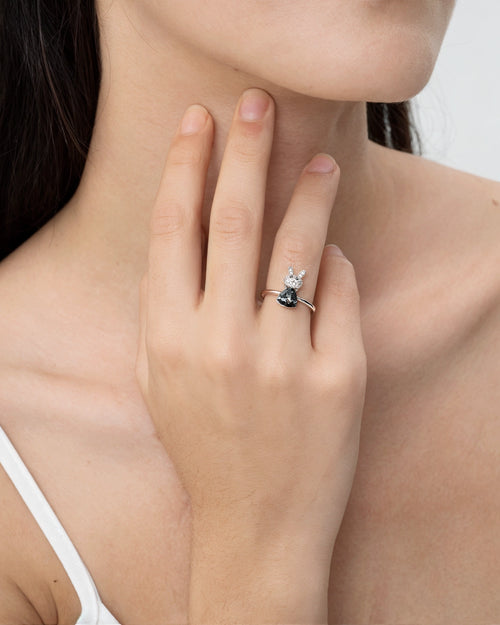 Féerique Black Bunny Ring- AriaEcho Jewelry