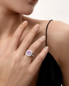 Éclatant Pink Cocktail Ring-AriaEcho Jewelry