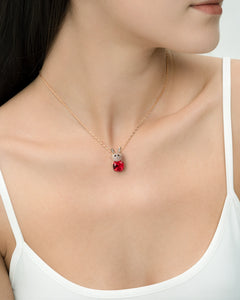 Féerique Red Bunny Necklace- AriaEcho Jewelry