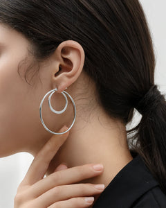 Timeless Silver Resonance Hoops-AriaEcho Jewelry