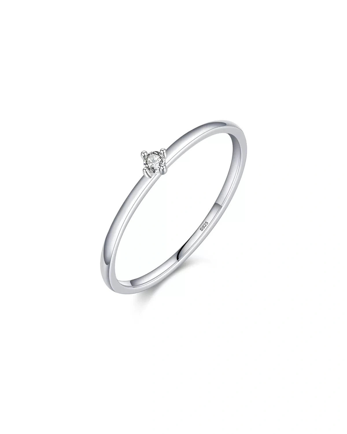 Dainty Moissanite Solitaire Ring