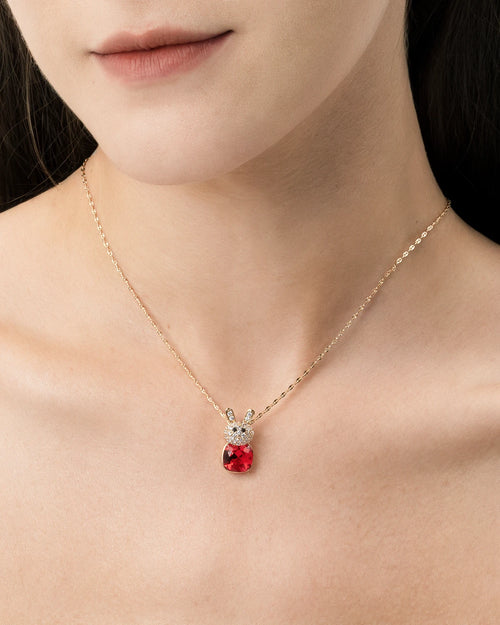 Féerique Red Bunny Necklace- AriaEcho Jewelry