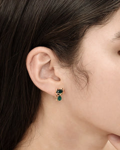 Feerique Jade Cat Ear Studs - AriaEcho Jewelry