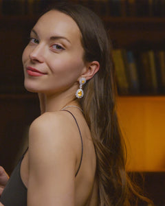 Éclatant Yellow Drop Earrings-AriaEcho Jewelry