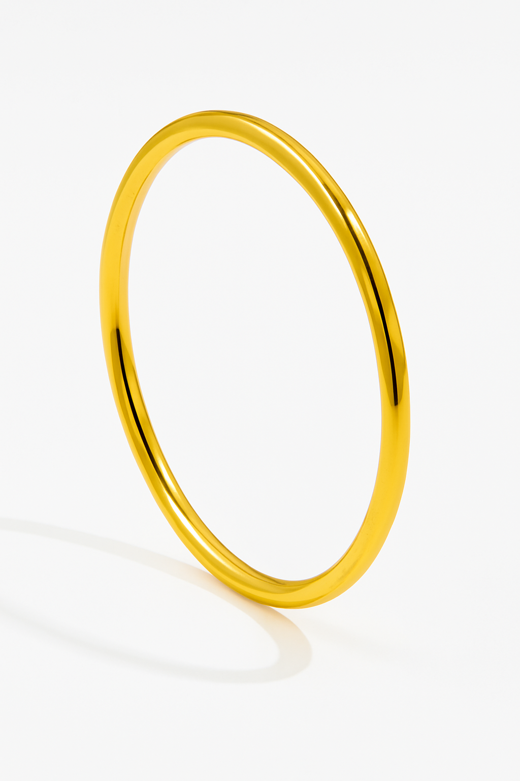 Bold Polished Bangle in Gold