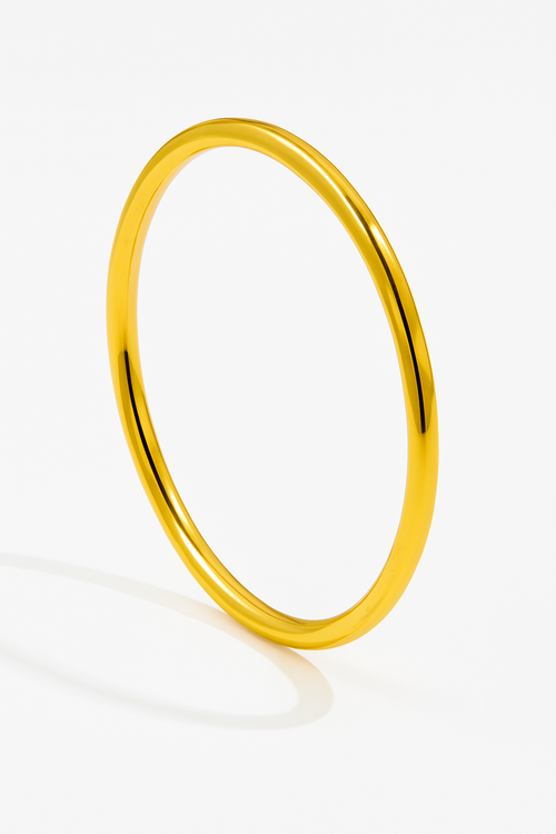 Bold Polished Bangle in Gold
