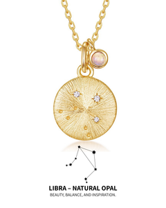 Zodiac Constellation Birthstone Necklace