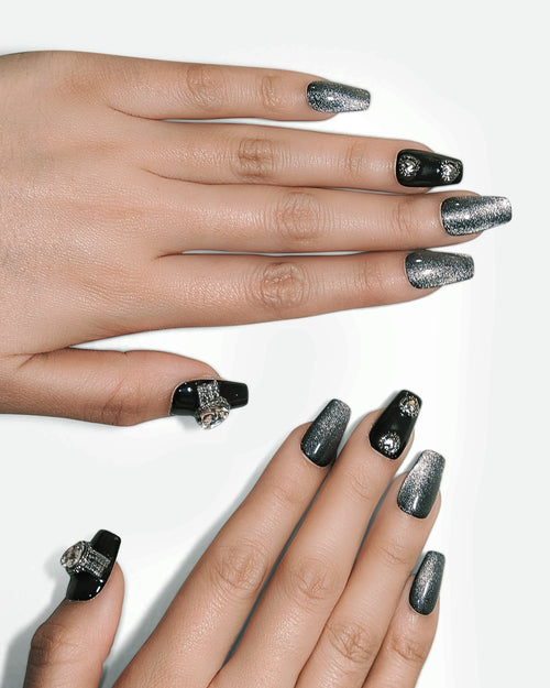 Mid-length Dark Cat Eye Nail-AriaEcho Jewelry