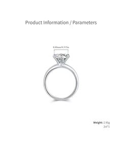 2ct Moissanite Ring Size Chart & Parameters – AriaEcho