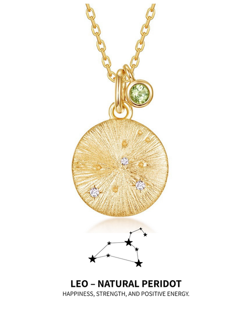 Zodiac Constellation Birthstone Necklace