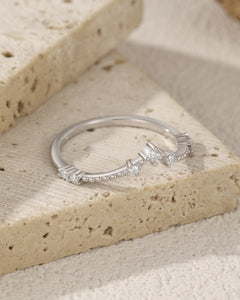 925 sterling silver moissanite ring detail