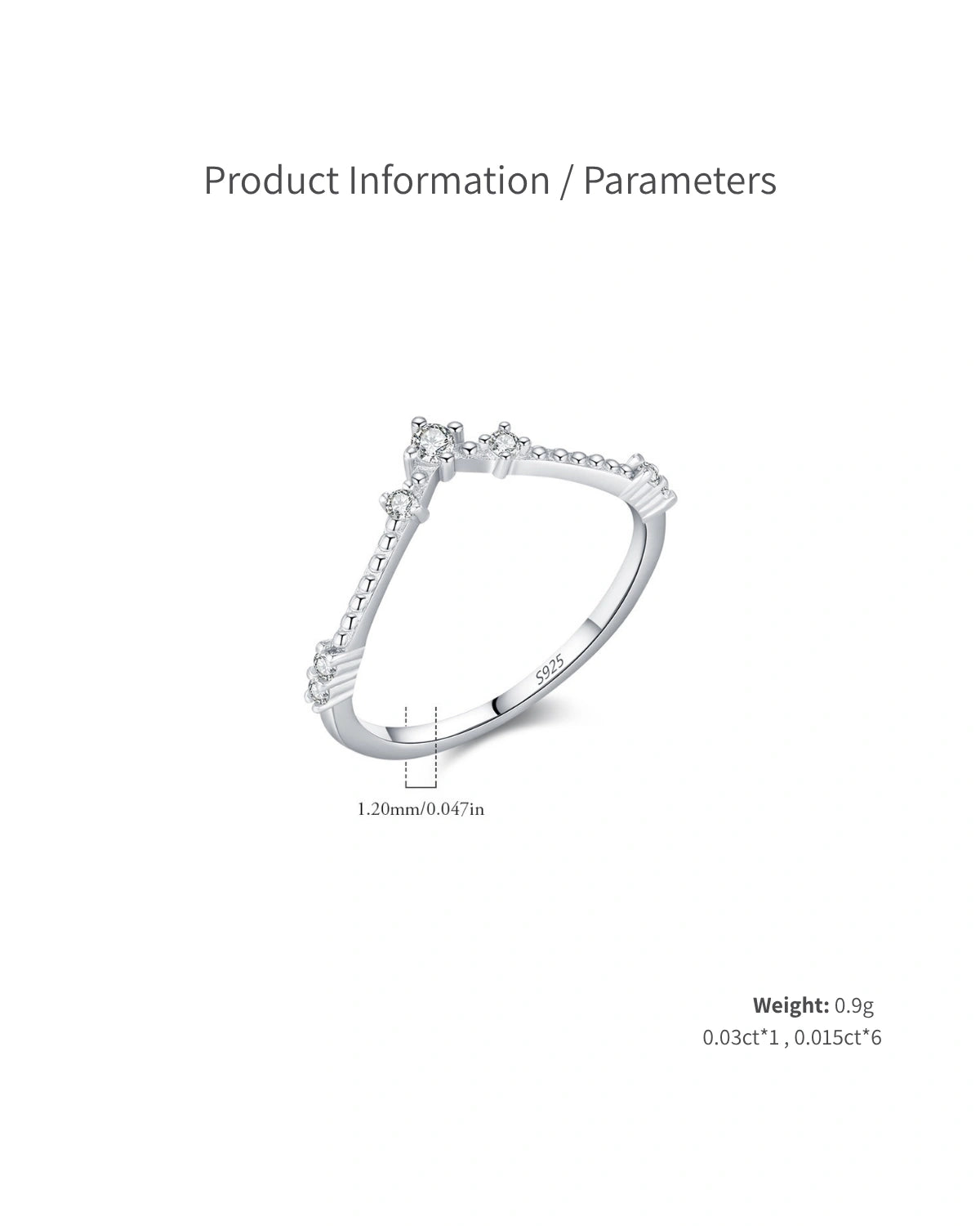 Crown ring product dimensions – AriaEcho