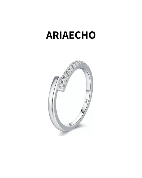 D-Color Moissanite Open Band Ring Front View