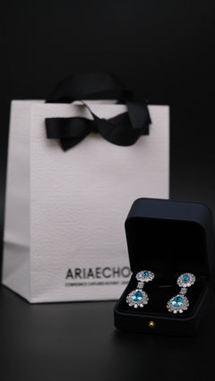 Éclatant Aquamarine Drop Earrings-AriaEcho Jewelry