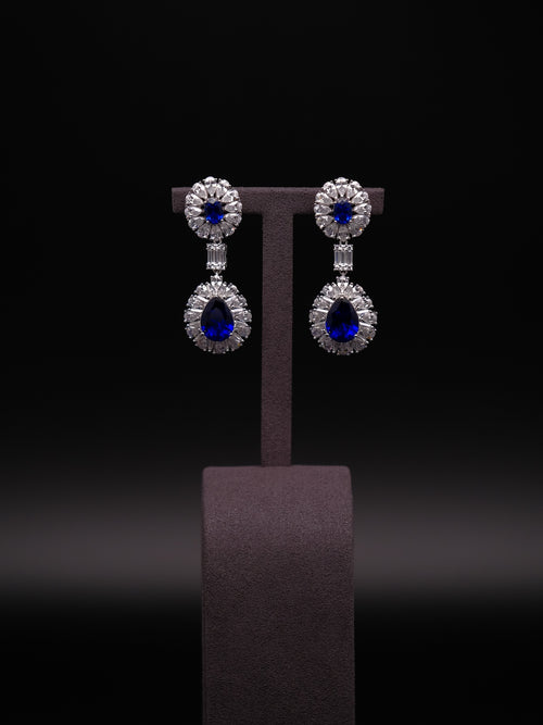 Éclatant Sapphire Drop Earrings-AriaEcho Jewelry