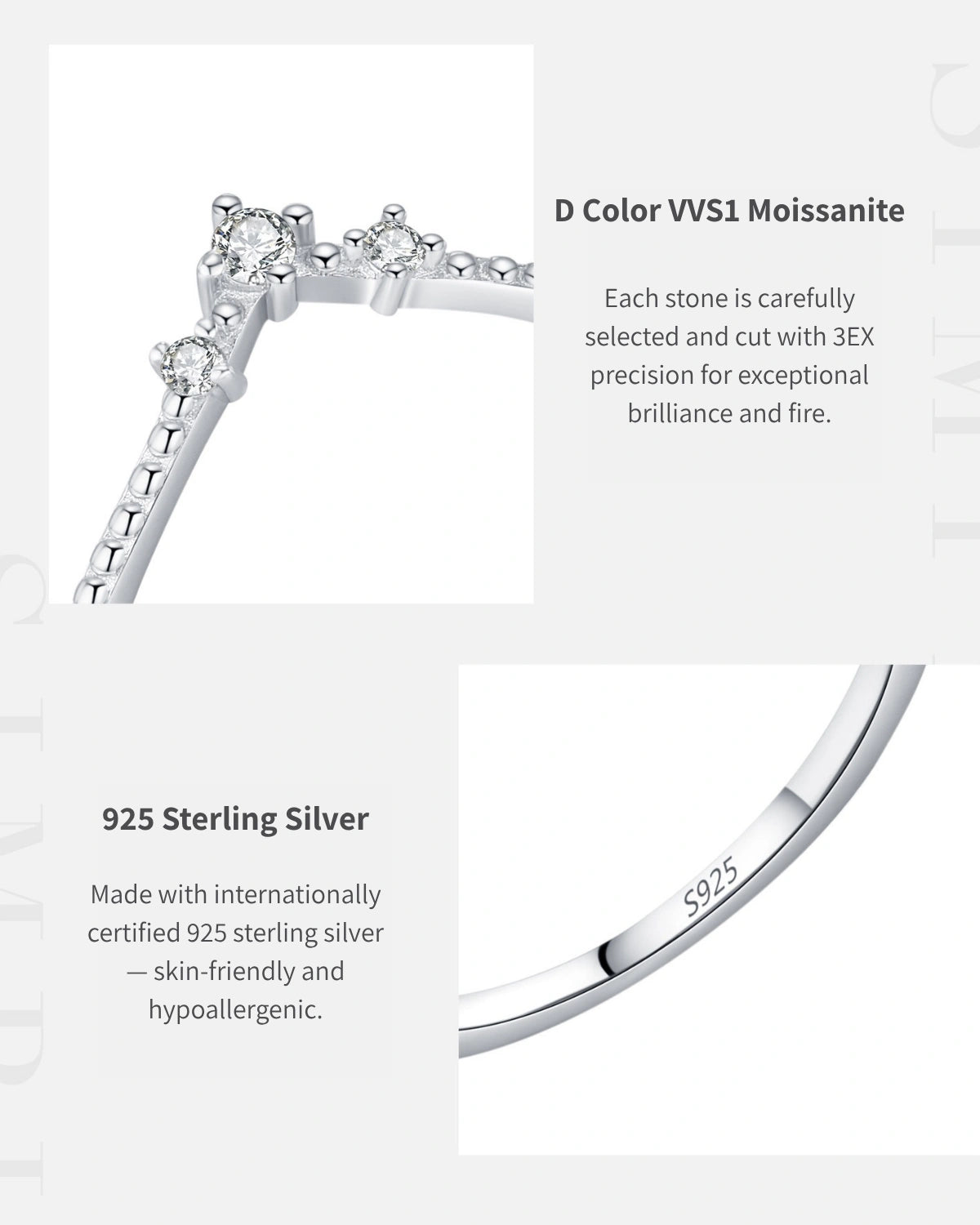 D color VVS1 moissanite close-up – AriaEcho