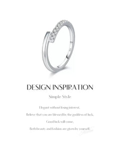 Design Inspiration – D-Color Moissanite Open Ring