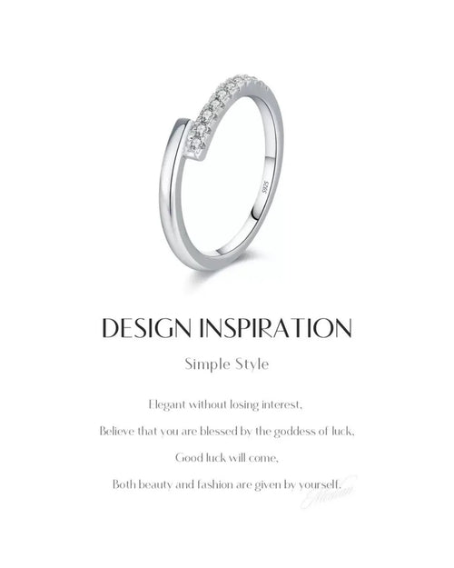 Design Inspiration – D-Color Moissanite Open Ring
