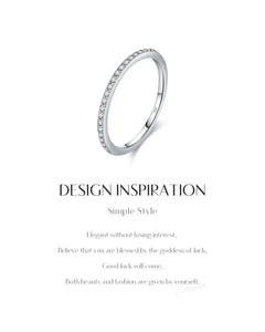Minimalist pavé ring design