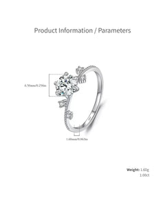 Moissanite Silver Ring Product Parameters 