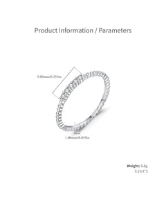 Product parameters for twisted moissanite stacking ring