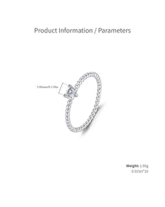 beaded band moissanite ring measurement chart
