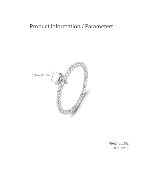 beaded band moissanite ring measurement chart