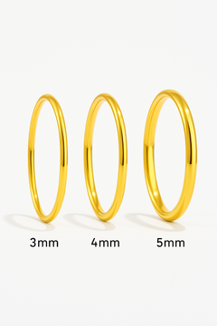 Bold Polished Bangle in Gold